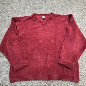 VTG Tommy Bahama Cotton Knit Sweater Crew Neck Long Sleeve Casual Red 2XL‎